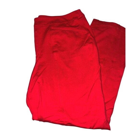 Womens High-Rise Red Pants Size 18/20W Stretch Fabric Made In Philippines Comfor - Picture 2 of 10